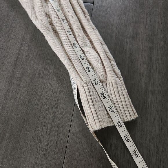 Vintage Cranbrook Mens Cable Knit Cardigan Sweater Size L Oatmeal Beige Grandpa - Picture 5 of 7